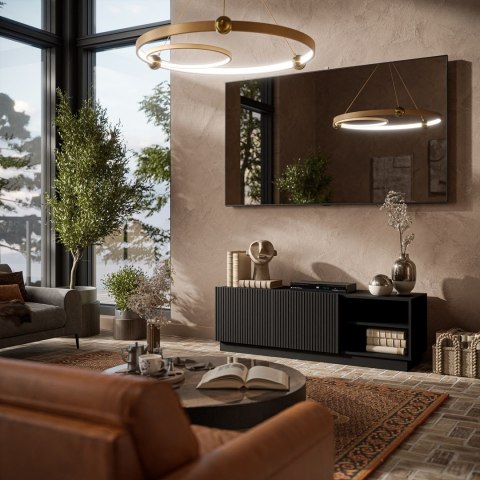 Szafka RTV LIVERTI 150x42x48 czarny