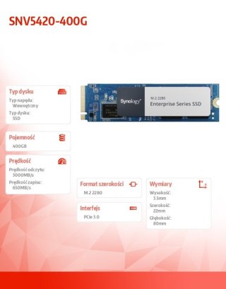 Dysk SSD SNV5420-400G 400GB M2 NVMe 2280 PLP