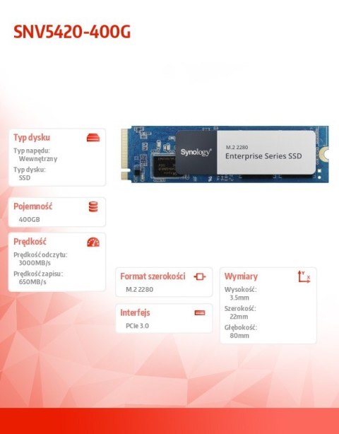 Dysk SSD SNV5420-400G 400GB M2 NVMe 2280 PLP