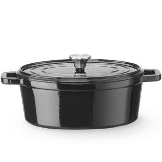Garnek żeliwny emaliowany owalny 4.4 l 365x290x115 mm