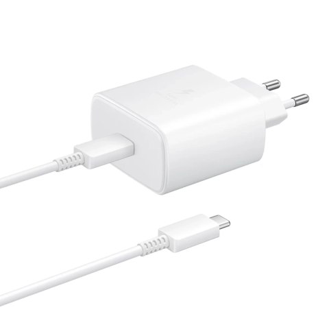 Ładowarka sieciowa Samsung EP-TA845EWE 45W z kablem USB-C 1.8m - biała