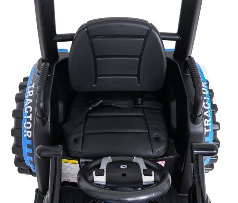 Pojazd MEGA Traktor D68 Z Przyczepką Niebieski