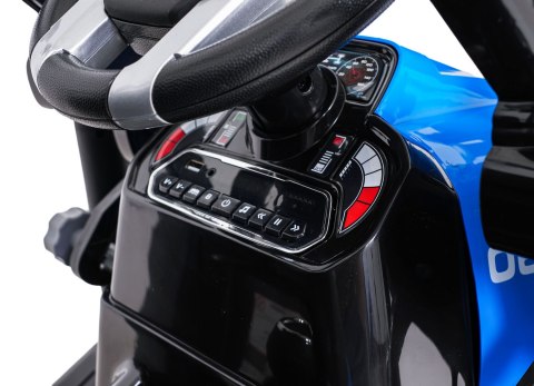 Pojazd MEGA Traktor D68 Z Przyczepką Niebieski