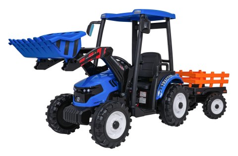 Pojazd MEGA Traktor D68 Z Przyczepką Niebieski