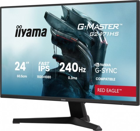 Monitor 23,8 cala G2471HS-B1 Fast IPS,FHD,240Hz,2xHDMI,DP, 350cd, Adaptive G-SYNC - 1920 x 1080 @48-240Hz DisplayPort Only