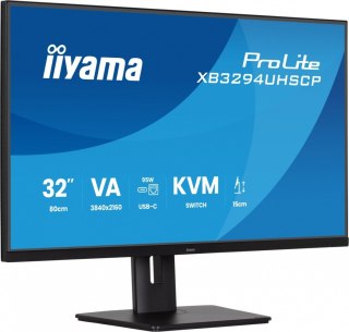 Monitor 31 5 cala XB3294UHSCP-B1.4K VA 2xHDMI DP USB-C dock 95W  PIP RJ45  400cd  2ms  4xUSB  KVM Sync 2x5W  HAS (150) PIVOT 