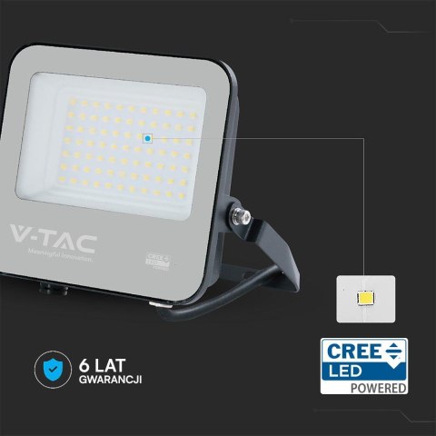 Projektor LED V-TAC CREE CHIP 50W 135lm/W czarna obudowa IP65 VT-4455 6500K 6750lm 6 lat gwarancji