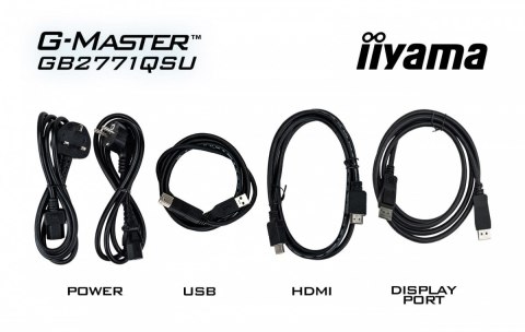 Monitor 27 cali GB2771QSU-B1 QHD,Fast IPS,200Hz,HAS (150) PIVOT,2xUSB 3.2,2xUSB C,0,5ms,2xHDMI,DP,350cd,Adaptive G-SYNC 1920x108