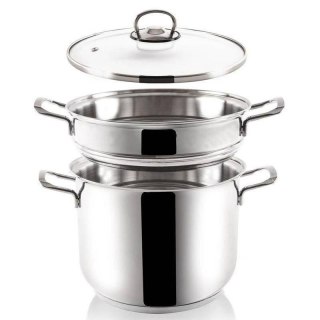 Garnek do Gotowania na Parze ORION ANETT Stal 5 L 3 el. Indukcja Zmywarka