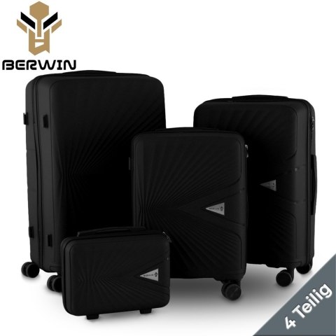 Komplet podróżny 3 walizki XL L M + kosmetyczka twarde TSA 4 kółka lekki