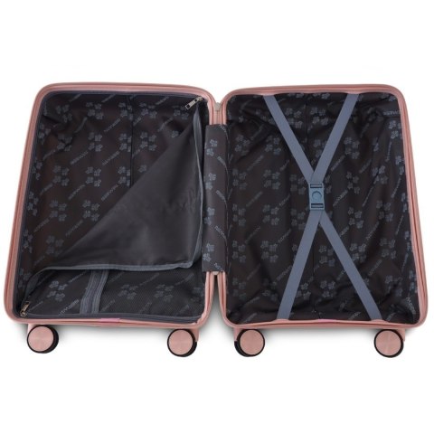 Komplet podróżny 3 walizki XL L M + kosmetyczka twarde TSA 4 kółka lekki