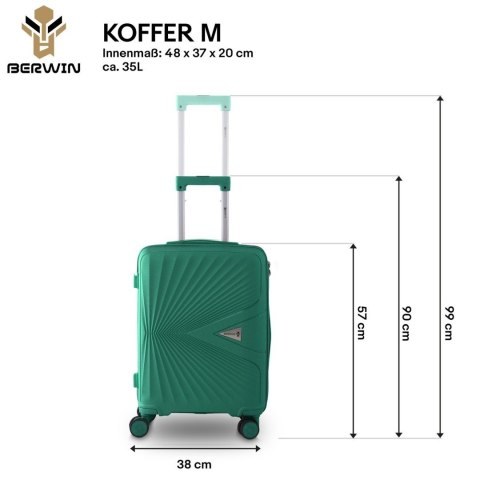 Komplet walizek XL L M z kosmetyczką twarde 4 kółka TSA lekki bagaż podróżny