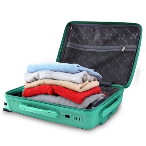 Komplet walizek XL L M z kosmetyczką twarde 4 kółka TSA lekki bagaż podróżny