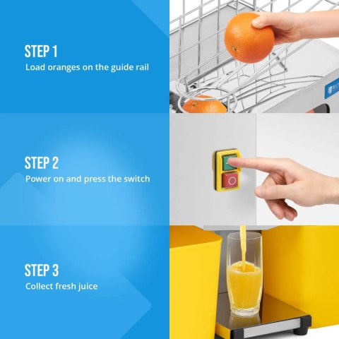 Wyciskarka półautomatyczna do pomarańczy 20 szt. / min 120 W