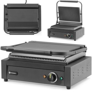 Grill elektryczny kontaktowy z płytą ryflowaną 340x235 mm 2200 W