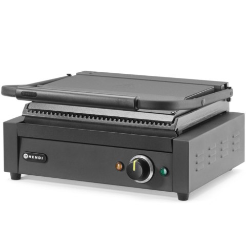 Grill elektryczny kontaktowy z płytą ryflowaną 340x235 mm 2200 W