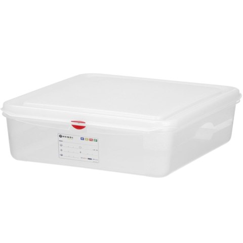 Pojemnik spożywczy GN 1/1 z etykietą pokrywką 28 l 530x325x200 mm