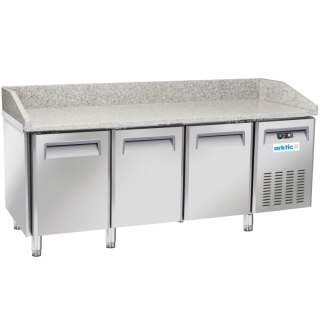 Stół chłodniczy do pizzy z granitowym blatem rantem 3-drzwiowy 186 l 450 W