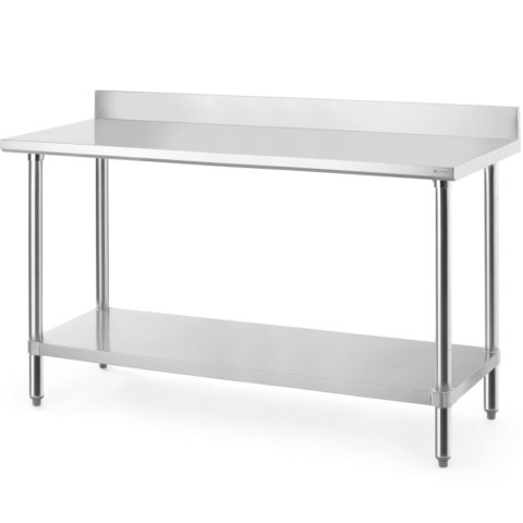 Stół przyścienny z półką rantem skręcany Budget Line 160x60x95 cm