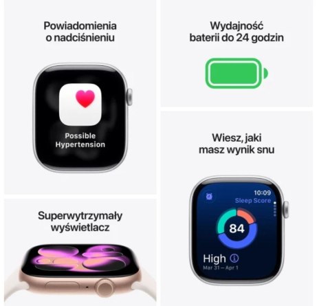 Watch Series 11 GPS+Cellular  koperta 46 mm z aluminium w kolorze różowego złota  pasek sportowy w kolorze łagodnego różu - rozm