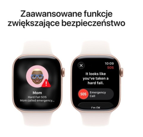 Watch Series 11 GPS+Cellular  koperta 46 mm z aluminium w kolorze różowego złota  pasek sportowy w kolorze łagodnego różu - rozm