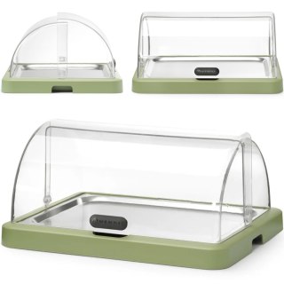 Witrynka chłodząca bufetowa z pokrywą roll-top Duo UNIQ - zielona