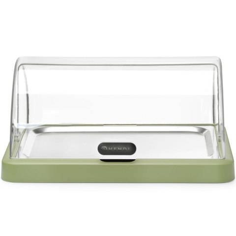 Witrynka chłodząca bufetowa z pokrywą roll-top Duo UNIQ - zielona