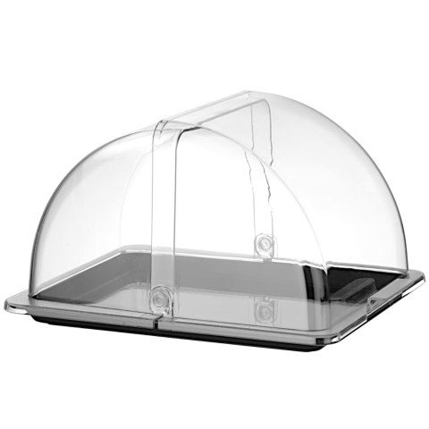 Witrynka taca ekspozycyjna bufetowa z pokrywą roll-top GN 1/2