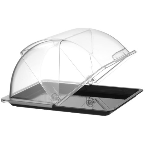 Witrynka taca ekspozycyjna bufetowa z pokrywą roll-top GN 1/2