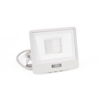 Projektor LED V-TAC 30W SAMSUNG CHIP czujnik ruchu biały przewód 1M VT-138S-1 4000K 2340lm 5 lat gwarancji