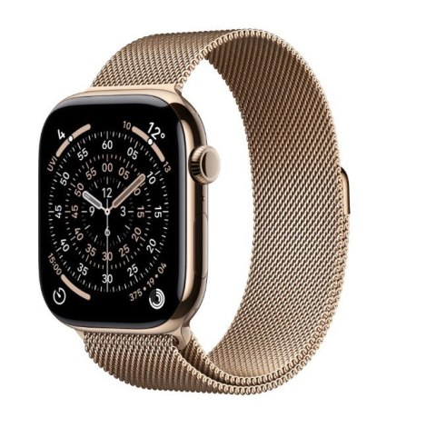 Watch Series 11 GPS + Cellular  koperta 46 mm z tytanu w kolorze złotym  bransoleta mediolańska w kolorze złotym S M