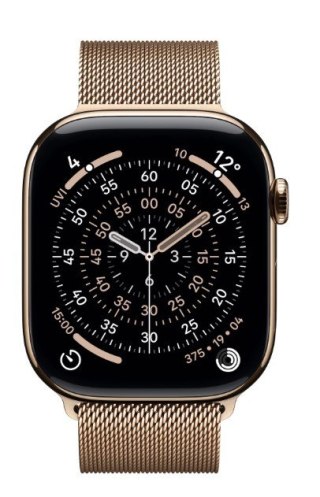 Watch Series 11 GPS + Cellular  koperta 46 mm z tytanu w kolorze złotym  bransoleta mediolańska w kolorze złotym S M