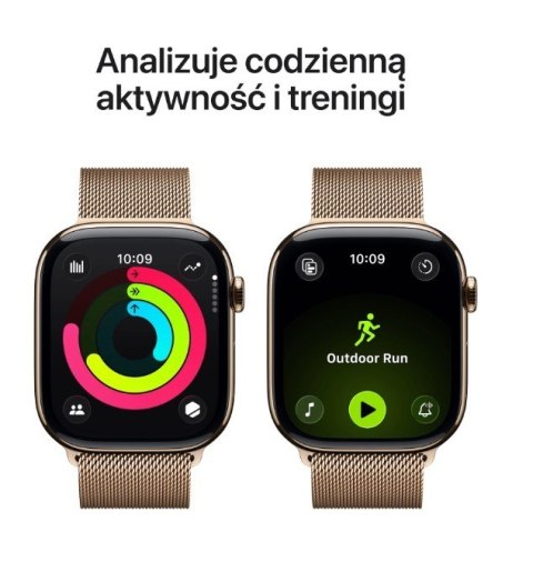 Watch Series 11 GPS + Cellular  koperta 46 mm z tytanu w kolorze złotym  bransoleta mediolańska w kolorze złotym S M
