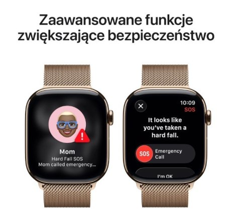 Watch Series 11 GPS + Cellular  koperta 46 mm z tytanu w kolorze złotym  bransoleta mediolańska w kolorze złotym S M