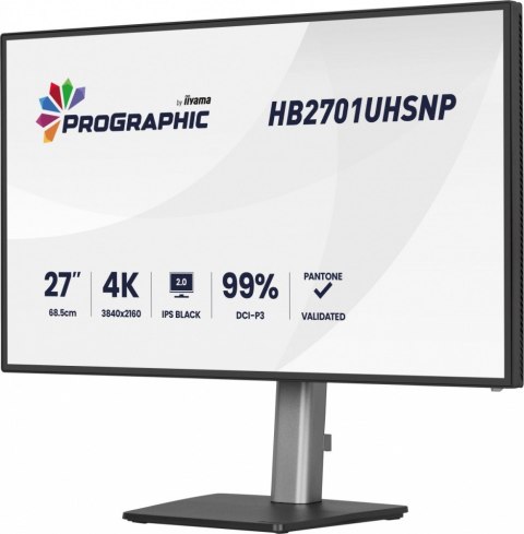 Monitor 27 cali ProGraphic HB2701UHSNP-B1 4K,IPS BLACK 2.0,450cd,VESA USB-c dock(PD:96W),HDMI,DP,DAISY CHAIN,4xUSB,RJ45,3000:1,s