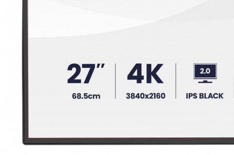 Monitor 27 cali ProGraphic HB2701UHSNP-B1 4K,IPS BLACK 2.0,450cd,VESA USB-c dock(PD:96W),HDMI,DP,DAISY CHAIN,4xUSB,RJ45,3000:1,s