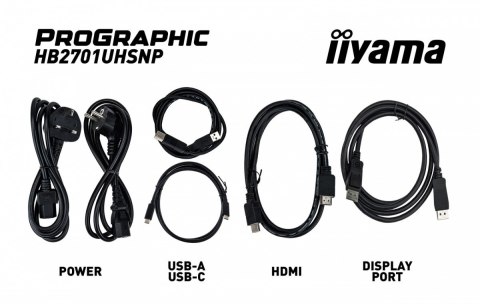 Monitor 27 cali ProGraphic HB2701UHSNP-B1 4K,IPS BLACK 2.0,450cd,VESA USB-c dock(PD:96W),HDMI,DP,DAISY CHAIN,4xUSB,RJ45,3000:1,s