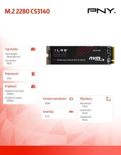 Dysk SSD 2TB M 2 2280 CS3140 M280CS3140-2TB-RB