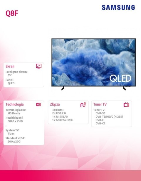 Telewizor TV LED 55 cali QE55Q8FAAUXXH