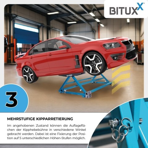 Podnośnik uchylny 3T 3000 kg - profesjonalny podnośnik samochodowy do warsztatu