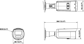 Kamera IP Hikvision DS 2CD2T83G2 LIS2U SL(2.8mm) BLACK
