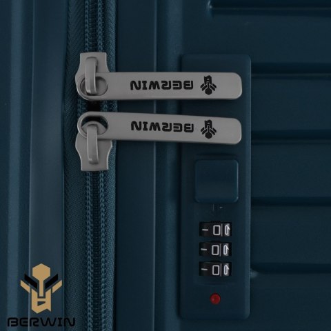 Zestaw 4 walizek podróżnych z beautycase - twarda skorupa, kółka 360°, zamek TSA