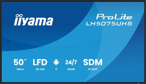 Monitor 50 cali LH5075UHS-B2AG 24 7VA ANDROID 4K