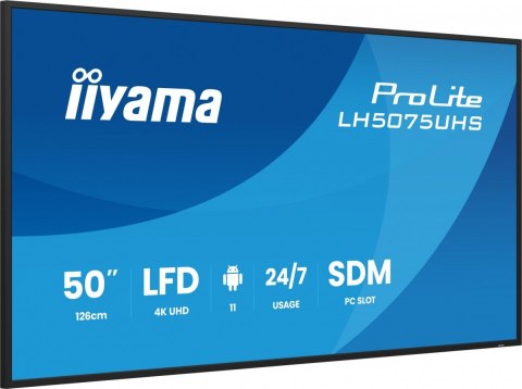Monitor 50 cali LH5075UHS-B2AG 24 7VA ANDROID 4K