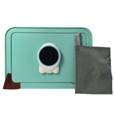 Biurowy zielony/miętowy sejf biurowy elektroniczna skarbonka na klucz i kod