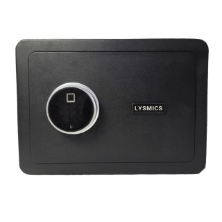 Czarny sejf biurowy domowy na kod i na klucz elektroniczny na odcisk palca