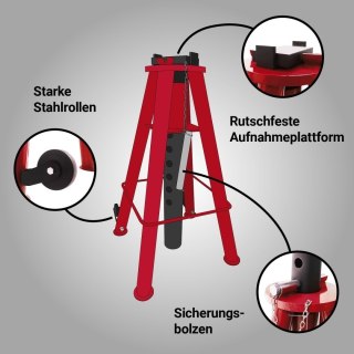 Regulowany stojak podporowy 12T do samochodów i maszyn 74-122 cm stalowyy