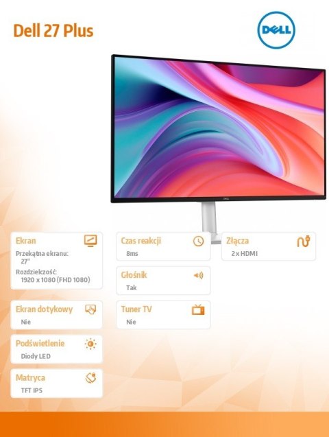 Monitor S2725HSM 27 cali FHD IPS 1920x1080 2xHDMI 3Y