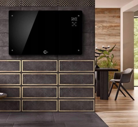 Grzejnik elektryczny czarny Q20F1 CARRUZZO