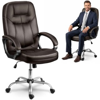 Fotel biurowy obrotowy Sofotel cimny brąz